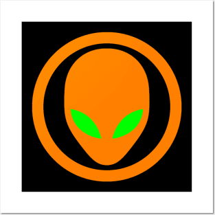 Orange Alien Posters and Art